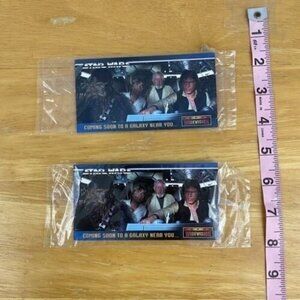 Vintage 1994 Lot of 2 STAR WARS TOPPS WIDEVISION PROMO TRADING CARDS SWP1-SWP3